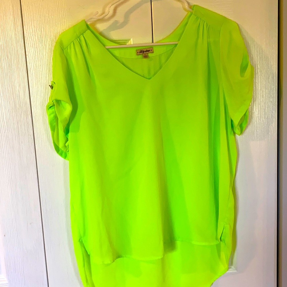 Neon short sleeved women’s blouse